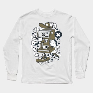 Coffee Machine Skater Long Sleeve T-Shirt